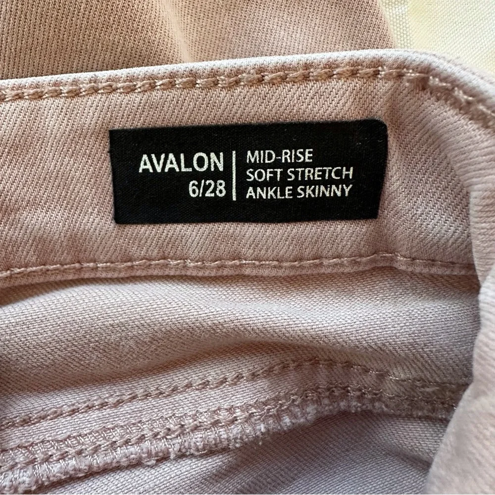 Buffalo David Bitton‎ Avalon mid rise ankle skinny light pink jeans women’s 6 - Picture 5 of 14